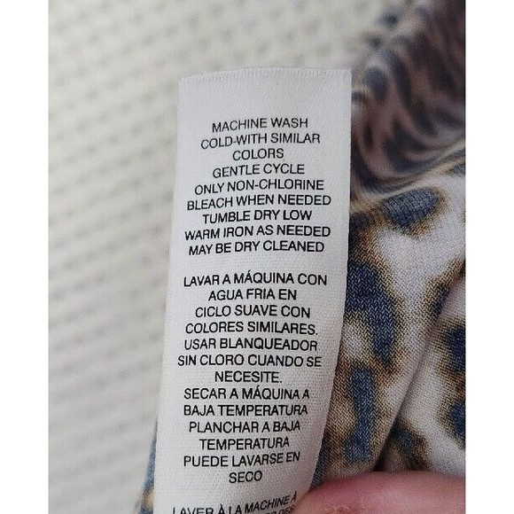 Chicos Party Dress Sz 0 (S) Stretch Midi Cheetah Animal Leopard Print Sleeveless - Picture 9 of 10